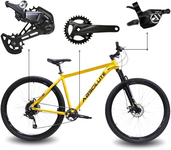 Bicicleta Aro 29 Absolute Nero 5 Shimano Deore 12v Freio Hidráulico Quadro Alumínio