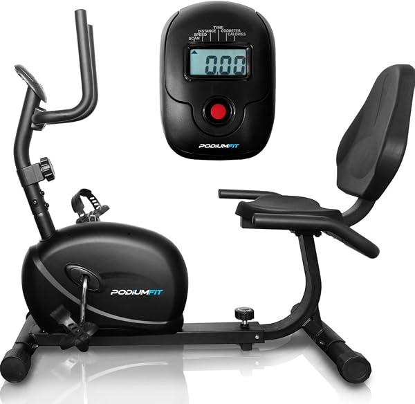 Bicicleta Ergométrica H100 Horizontal PodiumFit Magnética 8 Cargas