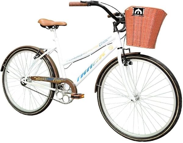 Track Bikes Confort Classic Plus Retrô Aro 26 Branca Sem Marcha