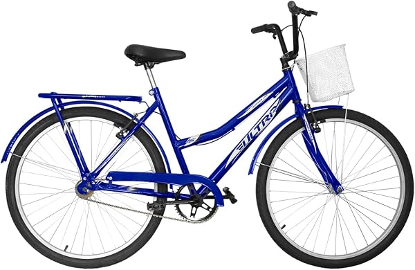 Ultra Bikes Esporte Summer Vintage Retrô Aro 26 Reforçada Freio V-Brake Azul